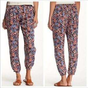 Joie Floral Silk Joggers Size XS
